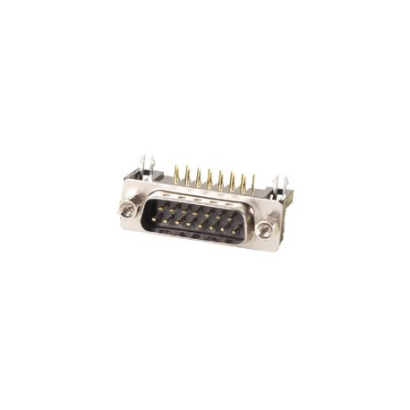 Sub-D connector mannelijk voor GS-haaks 90° 15P Low Cost