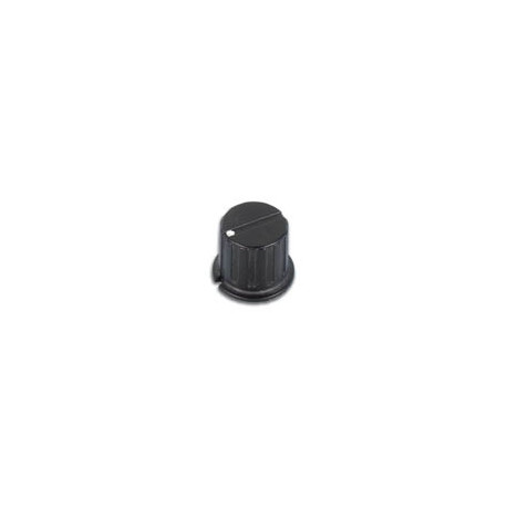 Black pvc knob Ø 24.5mm H 20.1 mm axis Ø 6mm