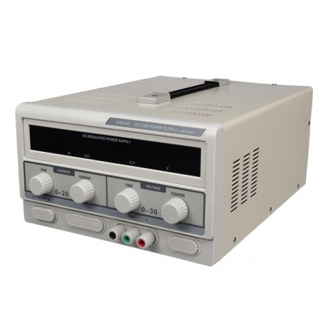 Laboratorium voeding 0-30Vdc 0-20AMax LCD display