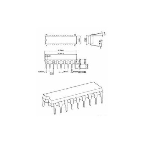 ULN2803 - Octuple driver Darlington 8xn-dr. 50V 0.5A