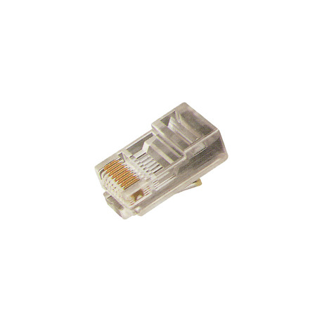 Modulaire telefoonplugs RJ45 verguld (Blister van 10 stuks)