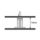PCB houder H-10mm 18x18mm PER10