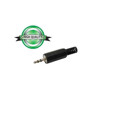 Mannelijke 2.5mm stereo jack - plastic zwart