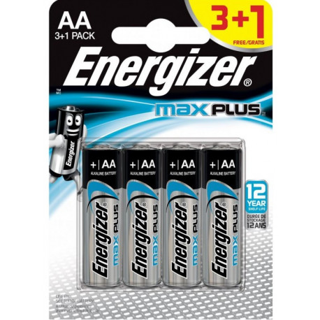 Energizer - Pile alcaline Max Plus - AA LR6 3+1 pieces