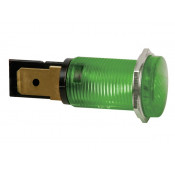 Round LED 14mm 220Vac Faston Green