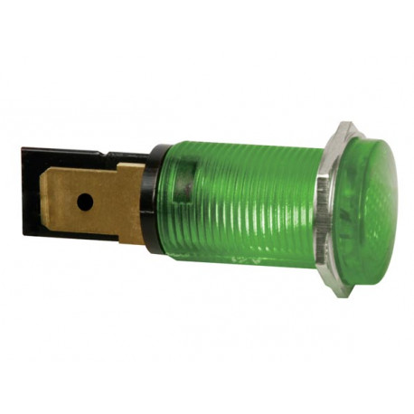 Round LED 14mm 220Vac Faston Green