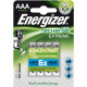 Energizer - 4 Ni-Mh AAA 800 Mah Rechargeable Batteries