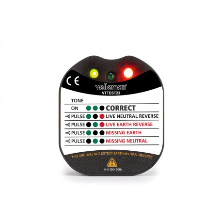 Stopcontactspannings en aardingstester