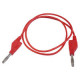 Snoer 1m PVC 3A - 2x banaanstekker 4mm rood 