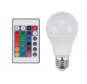 Elix - Lamp LED RGB E27 4W + afstandsbediening