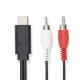 Cable USB-C Male - 2 X RCA Male 1M USB3.2 Gen1