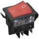 Tweepolig lichtgevende schakelaar 16A-250V ON-OFF - Rood