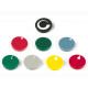 Black cap diameter 15mm with White Line