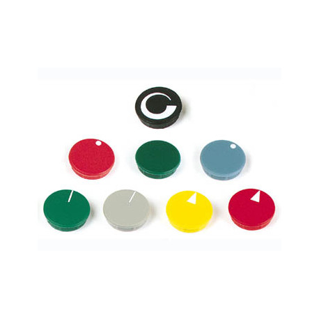 Black cap diameter 15mm with White Line