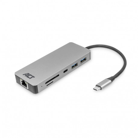 ACT USB-C 4K dockingstation voor 1 HDMI Ethernet, USB-C-USB-