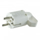 Male 2P+E Plug - 16A - White - Pull Ring