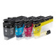 Brother Pack de 4 Cartouches LC426 Cyan,Magenta, Jaune, Noir