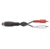 Cable 1.5m - Fiche male 5Pin DIN vers 2 fiches RCA male