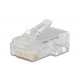 Fiche telephonique male modulaire RJ45 (8/8) plaque or