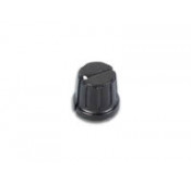 Black pvc knob Ø 15.5mm - axis Ø 3mm