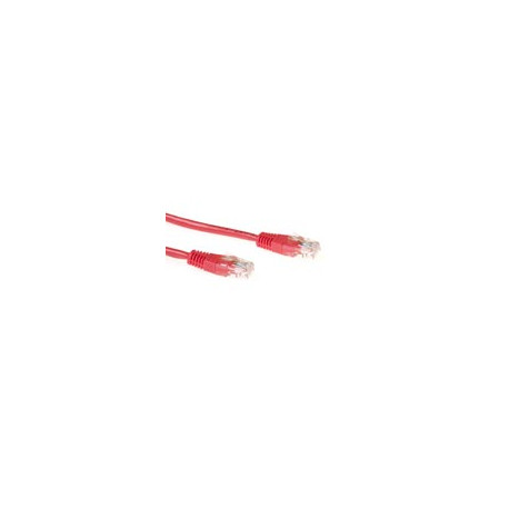 Cable UTP (non blindé) - 3m - Categorie 5 - Rouge