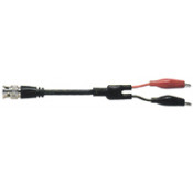 Cable coax 0.75m - fiche BNC male / 2 pinces crocodiles