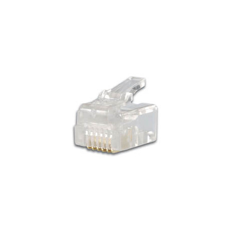 Modulaire telefoonplug RJ12 verguld 6µ