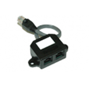 Splitter - Male RJ45 Plug 2 x Female RJ45 Socket Unshielded