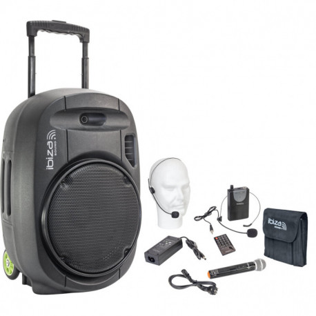 Ibiza- Portable Amplifier System 12" + Mic-Usb- Bluetooth