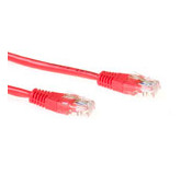 Cable UTP (non blindé) - 0.5m - Categorie 5 - Rouge