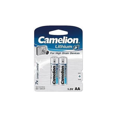 Camelion -Lithium Batteries - AA / LR6 - 1 x 2 Pcs