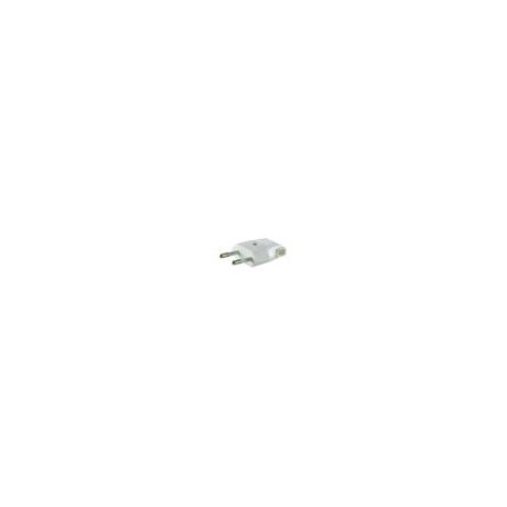 Male 2P Plugs - 2,5A - Lateral Input - White - 2 Pieces