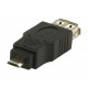 Adapter USB A vrouwelijk - USB micro B mannelijk