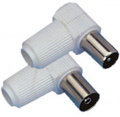 Male Coaxial Plug + Female Coaxial Socket - 2 Pcs