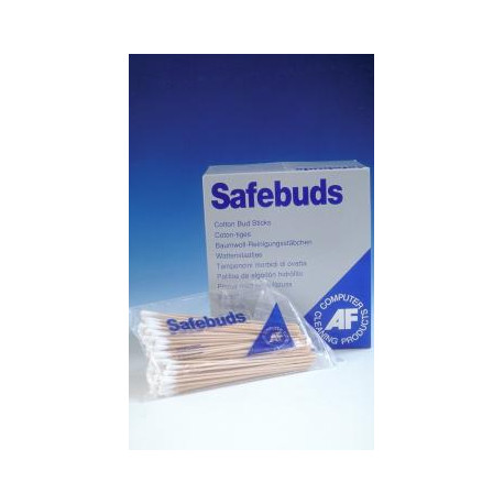 Safebuds - Tiges en bois embout coton par 100