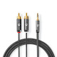 Stereo Audiokabel 3.5 mm Male - 2x RCA Male 2.00 m