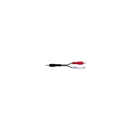 Cable 10m - 2xRCA male 1xjack 3.5 male