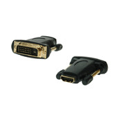 Adapter DVI 24+1 Male - HDMI Female gold