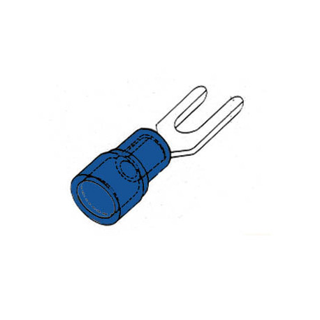 Cosse isolee M5 bleu section: 1.5 - 2.5mm² per 10 stu