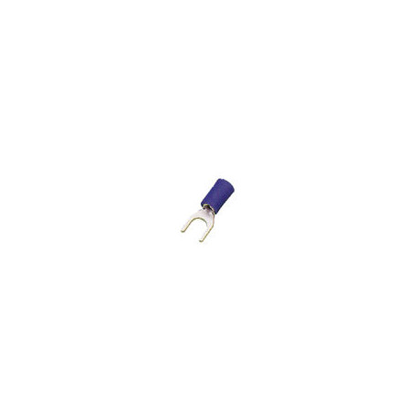 Cosse isolee M6.35 bleu section: 1.5 - 2.5mm² Par 10 pièces