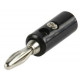 Male banana plug with socket 4mm black