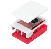 Raspberry PI5 case integrated fan Red-White