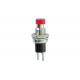 Bouton poussoir unipolaire 1A/250V Off/(On) rouge