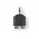 Adaptateur Jack Stereo male 3.5mm/2xRCA femelle