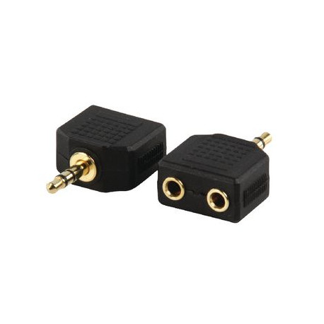 Adaptateur - Jack stereo 3,5 mm mâle - 2x 3,5 mm femelle