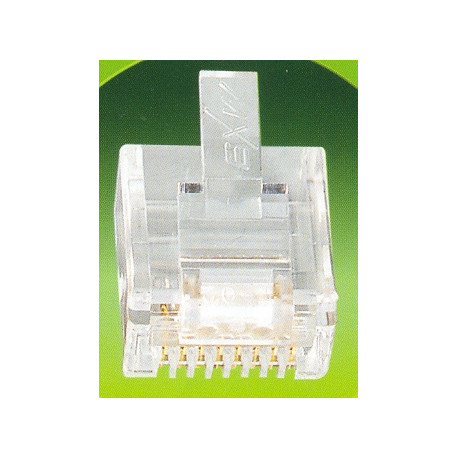 Fiche RJ45 cat.6 male mod. avec guide (non blindee)*10*