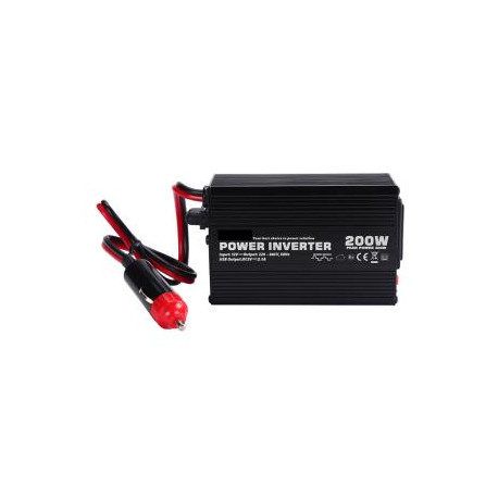 Voltage converter for cigarette lighter 12VDC 230AC 200W