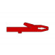 Insulated crocodile clip 4mm 25A red 