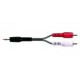 Cable 5m - Fiche male 3.5mm/2 fiches male RCA