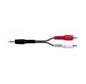 Cable 10m - 2xRCA male 1xjack 3.5 male